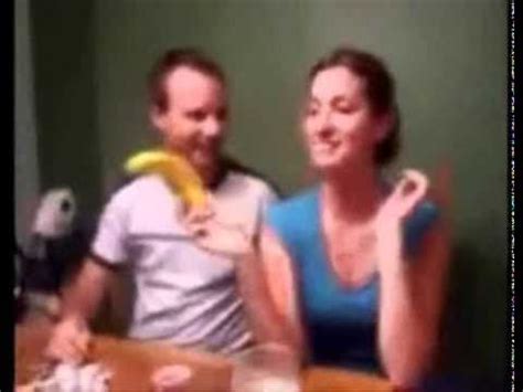 deep throating a banana